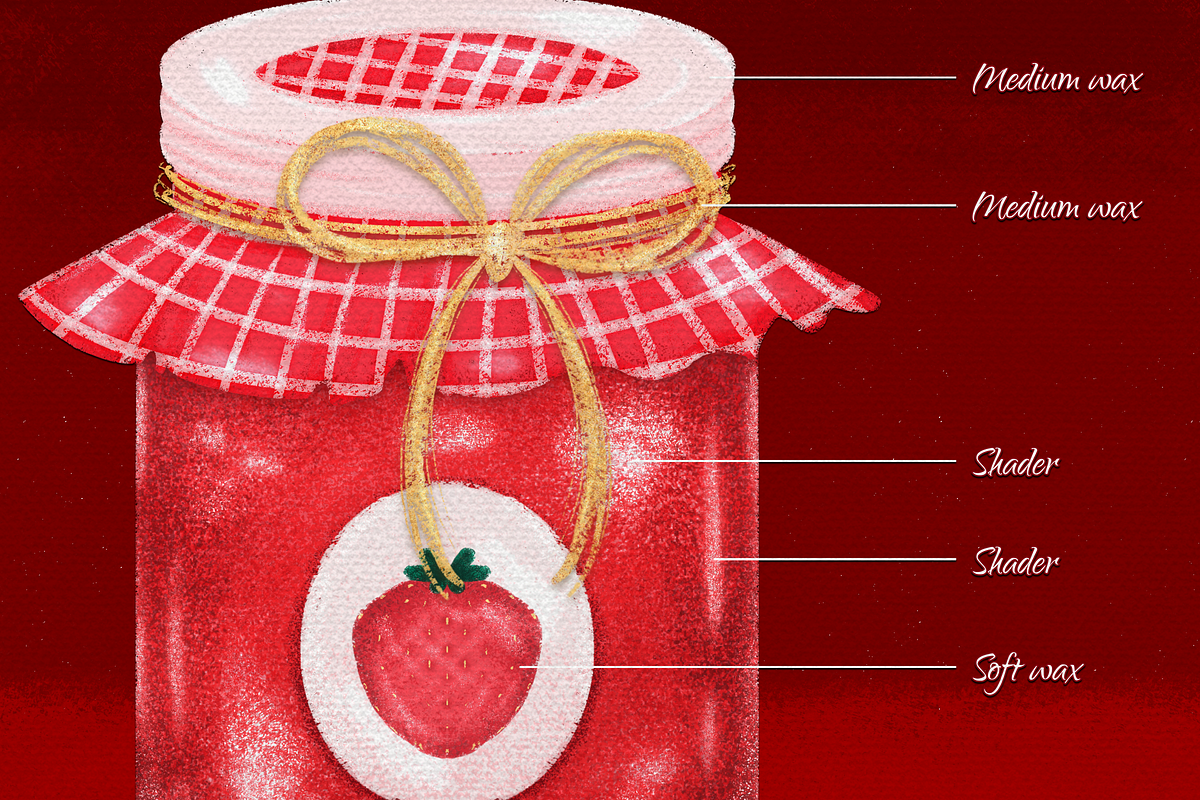 Brush for Procreate / Glossy Crayon, a Brush Add-On by JaoGam (Photo 4 of 10)