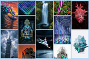 Glitch Noir, a Background Graphic by AI Petr Creative Agency (Thumbnail 4 of 7)