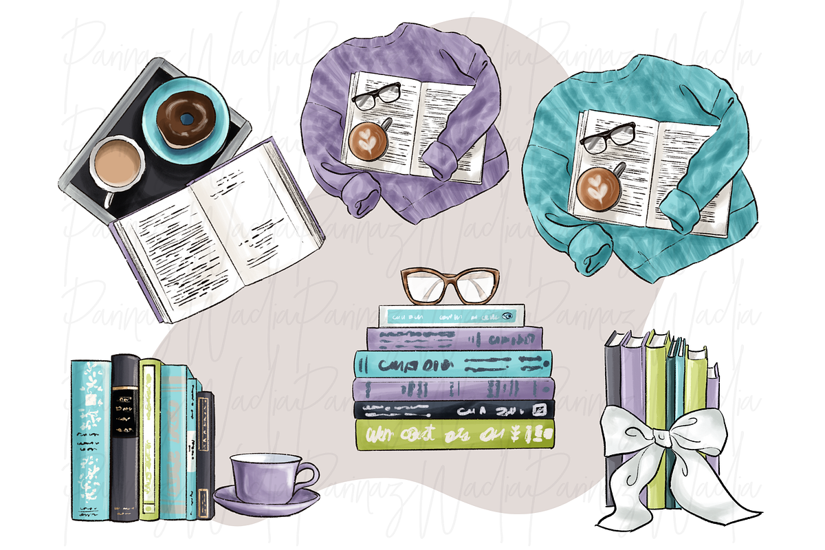 Girls with Books, a Person Illustration by Parinaz Wadia Design (Photo 7 of 11)