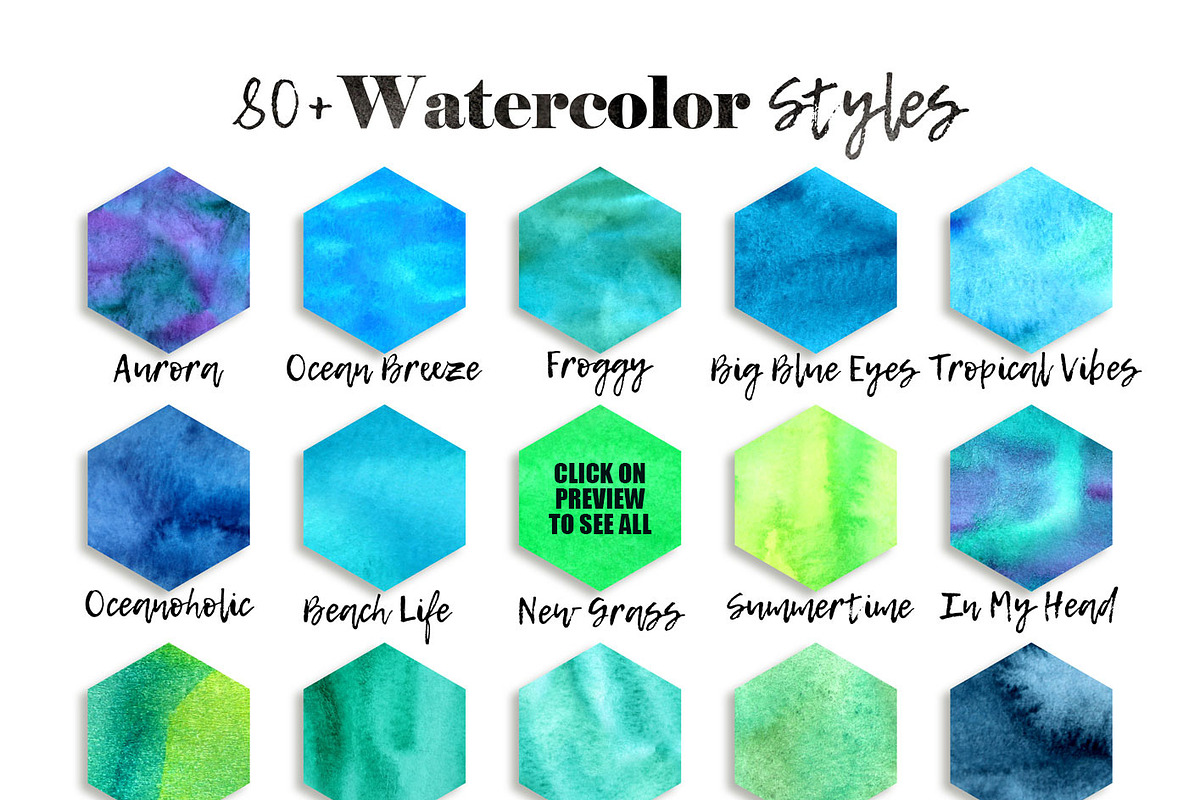 Watercolor Photoshop Layer Styles, a Layer Style Add-On by OlgaRom (Photo 4 of 5)