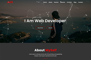 Dark Minimal Personal Branding HTML5, a HTML Template by Themeplaza