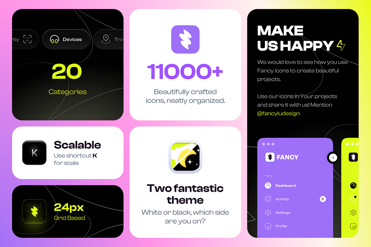 Fancy Icons – 11,000+ Essential icon, an Icon by gateprofile (Photo 2 of 6)