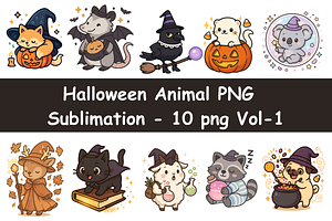 Halloween Animal PNG Bundle Vol.1