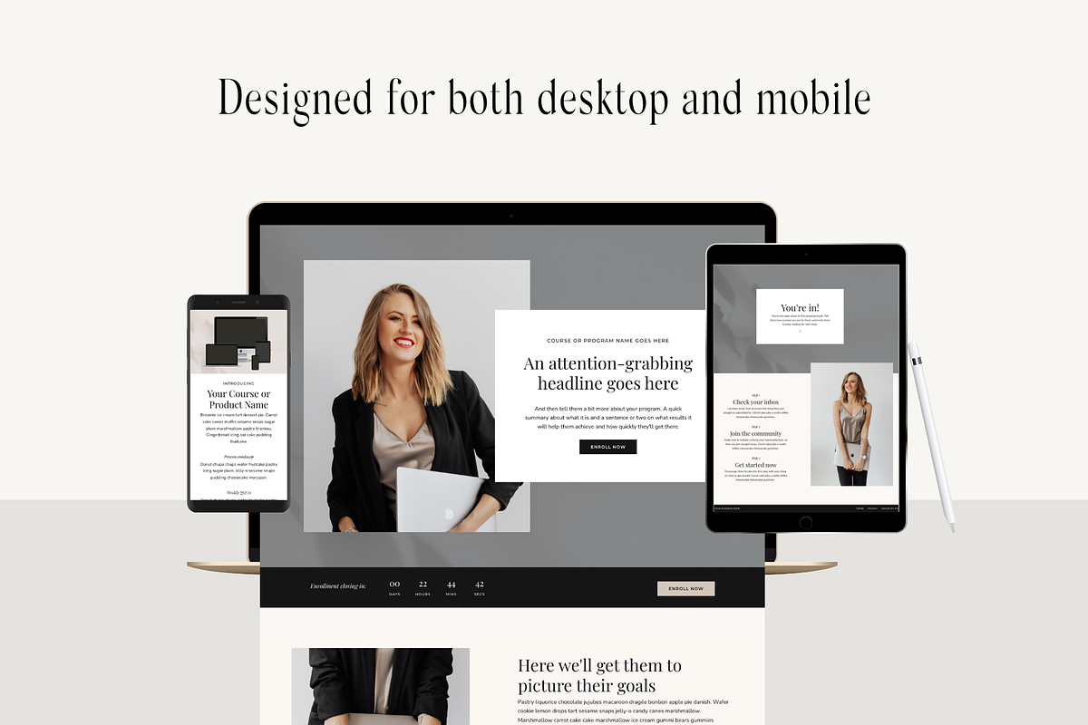 Kajabi Sales Funnel Template Bundle, a Landing Page Template by Pixel & Flow (Photo 8 of 10)