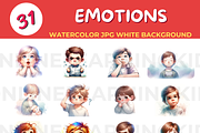 EMOTIONS watercolor JPG white backgr, a Person Illustration by John_Walker (Thumbnail 1 of 2)