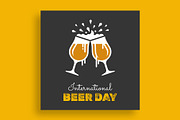International Beer Day Banner, a Social Media Template by nandinigraphics (Thumbnail 1 of 3)