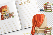 Cute student fox in armchair, an Animal Illustration by Azuzlikus (Thumbnail 2 of 3)