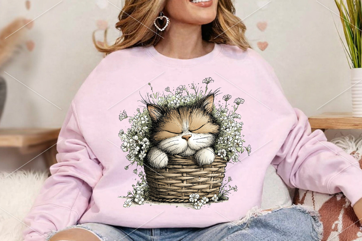 Whimsical Cat Clipart Bundle, an Illustration by Canvas Craft (Photo 4 of 7)