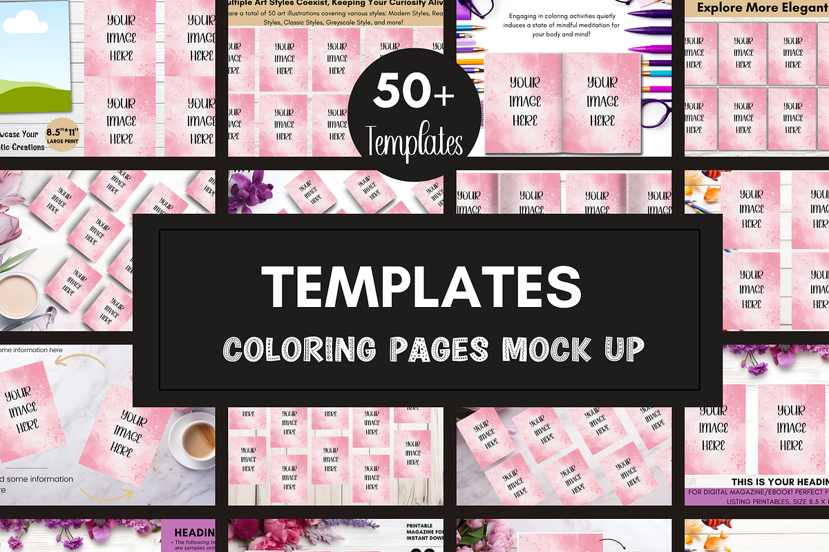 Book Mockup Templates for KDP A Plus, a Merchandise Mockup by LA Design (Photo 2 of 10)