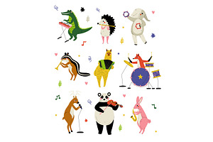 Collection of Cute Cartoon Animals, an Animal Illustration by TopVectors