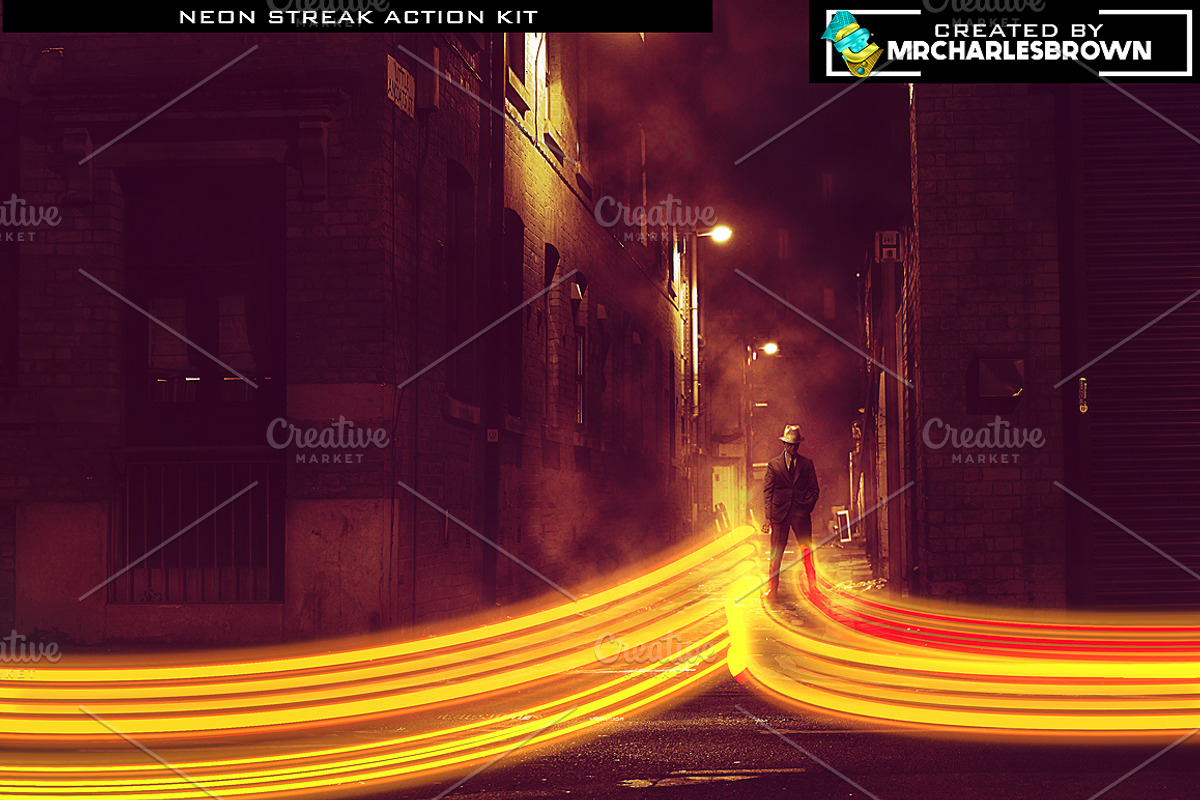Neon Streak Action Kit, a Brushes & More by mrcharlesbrown (Photo 10 of 11)