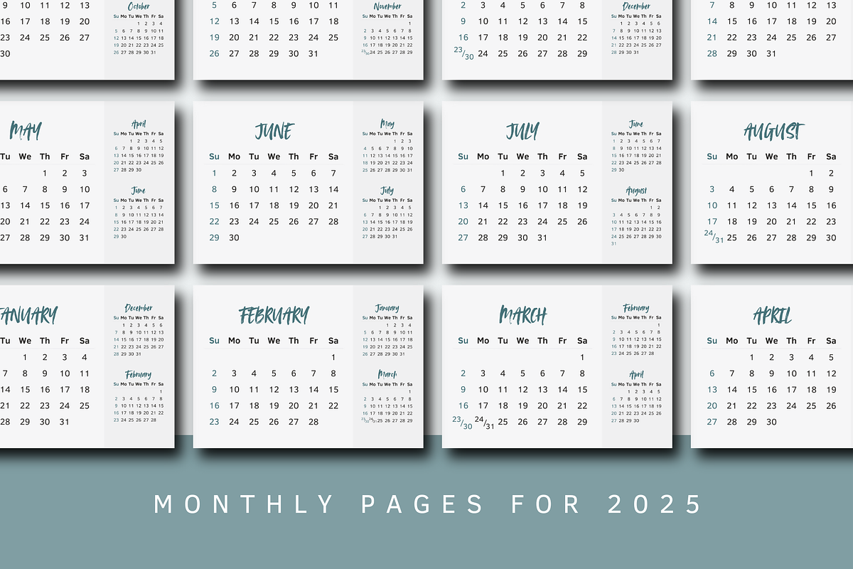 2025 CALENDAR CANVA TEMPLATE, a Stationery Template by The Little Lily Studio (Photo 3 of 5)