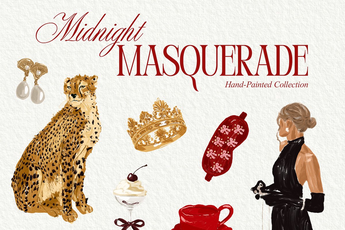 Midnight Masquerade Collection, a Decorative Illustration by divanovskaya_nv (Photo 3 of 15)