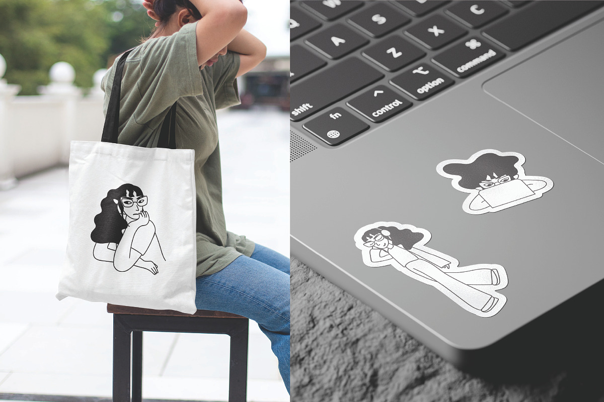 Cool Girl: Vector Illustrations, a Graphic by Martum-Design (Photo 2 of 2)