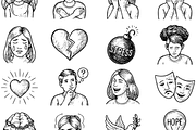 Mental Health Emotion Icons, an Object Graphic by RT Studio (Thumbnail 3 of 4)