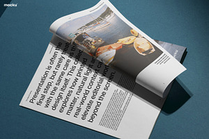 Studio Newsprint Magazine Mockup