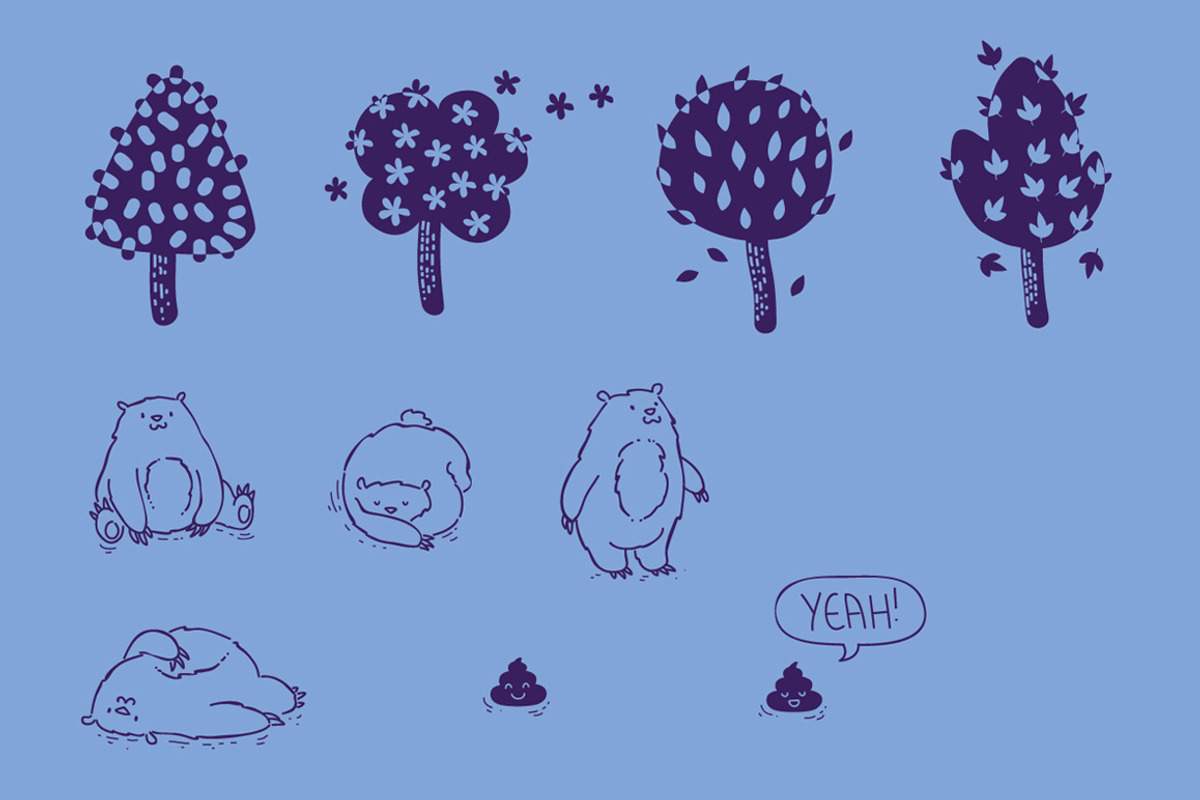 Does a bear.... elements and pattern, an Animal Illustration by celandine (Photo 3 of 4)