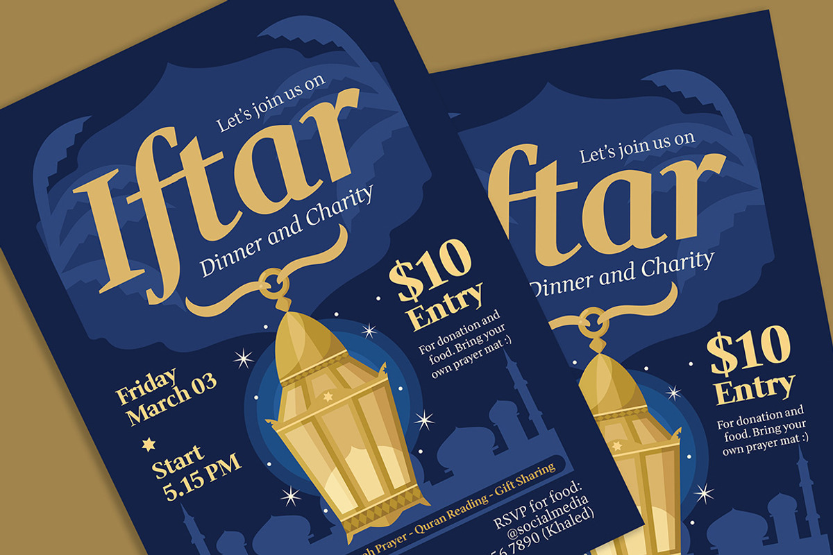 Iftar Dinner Flyer, a Flyer Template by Gumico Studio. (Photo 2 of 3)