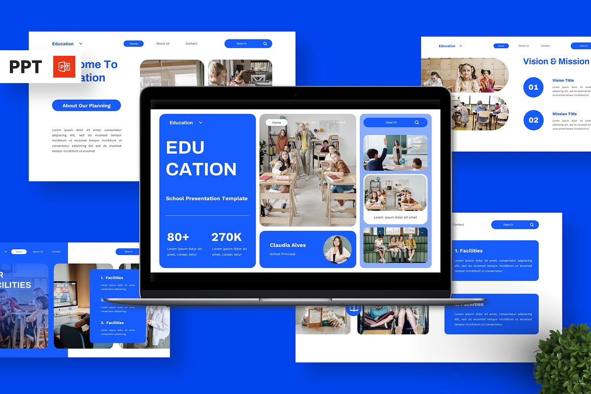 Education - School Powerpoint, a Presentation Template by Deepslide Studio (Photo 1 of 6)