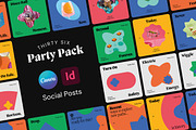 Party Social Kit | 50% Off, a Social Media Template by Cueco (Thumbnail 1 of 8)