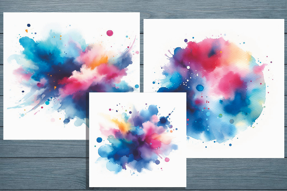 Abstract Colorful Watercolor Splash, an Illustration by Lesia.kabakova (Photo 2 of 3)