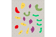 Bouldering colorful grips, handholds, a Sport Illustration by sceptical cactus (Thumbnail 1 of 3)