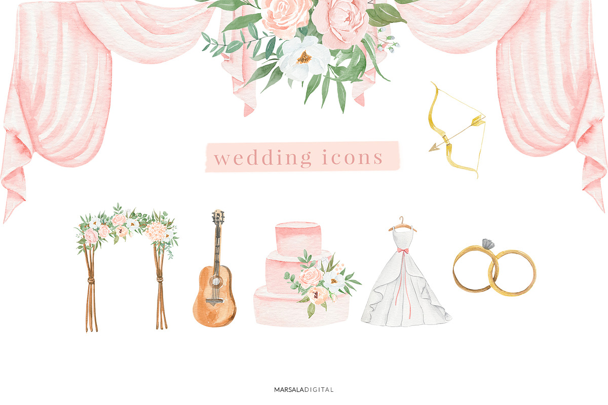 Watercolor Map Creator Wedding, an Illustration by Kaya Fonts (Photo 4 of 23)