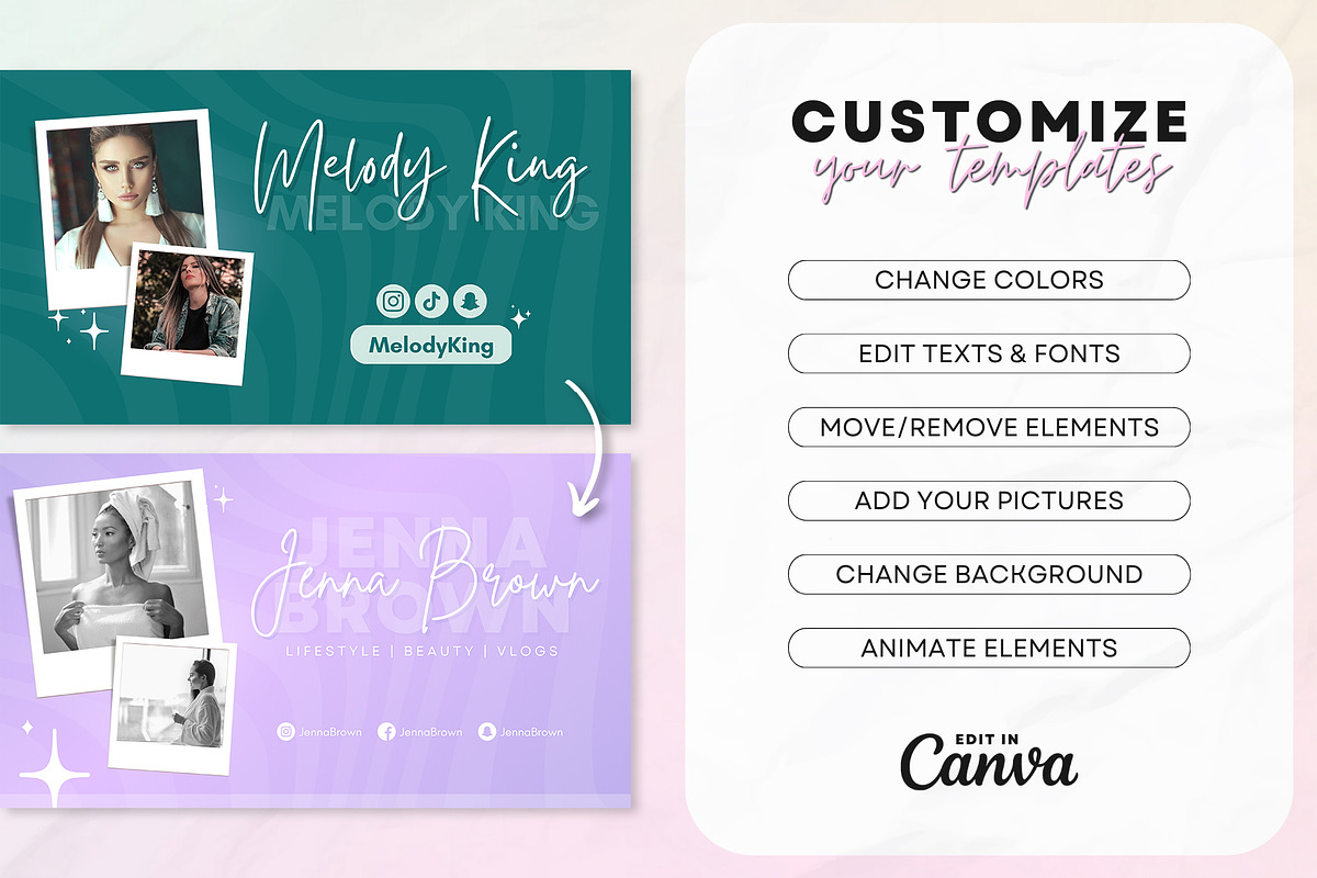 YouTube Channel Branding Kit | Canva, a Social Media Template by OniriqveDesigns (Photo 8 of 10)