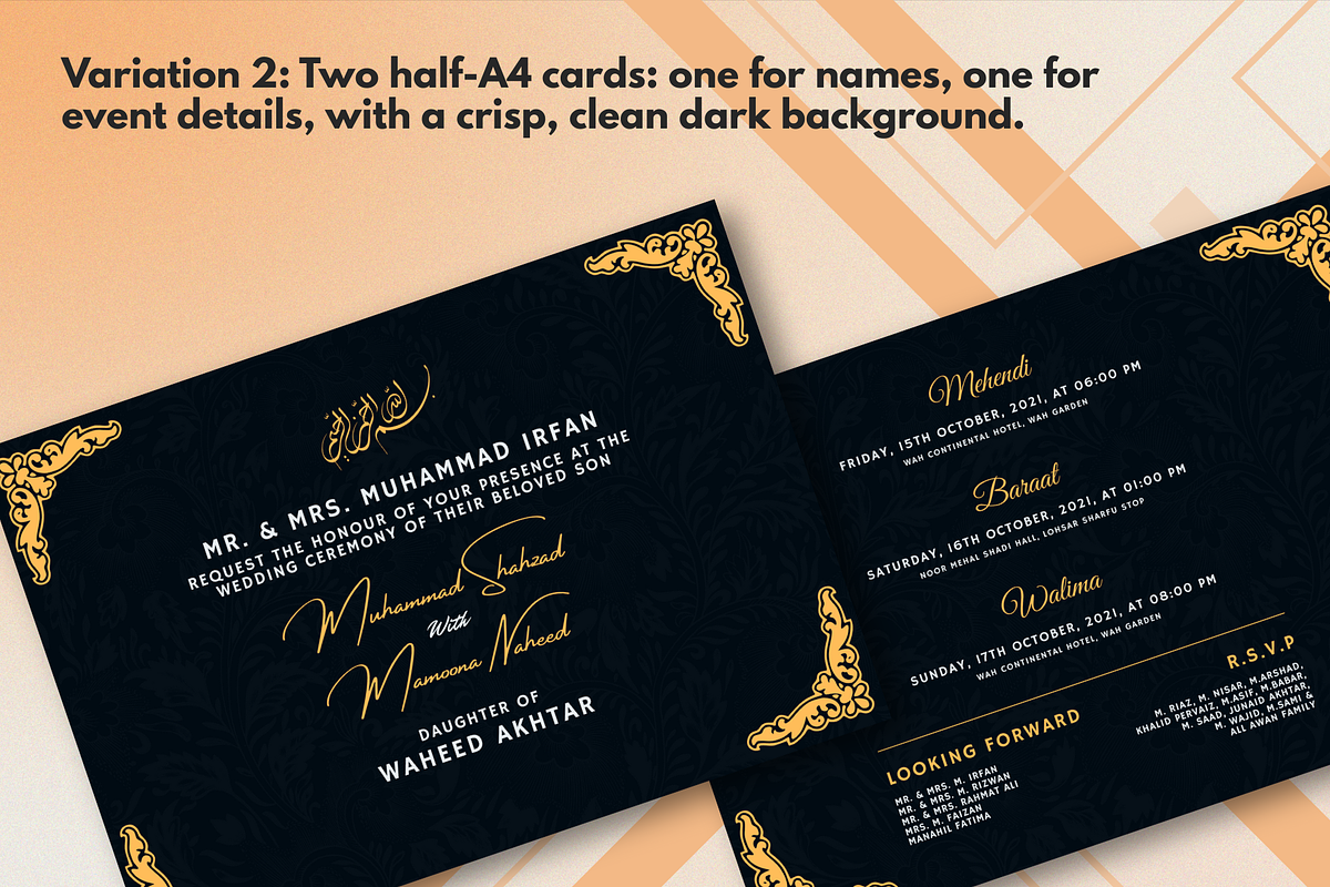 Elegant Wedding Invitation Template preview 3