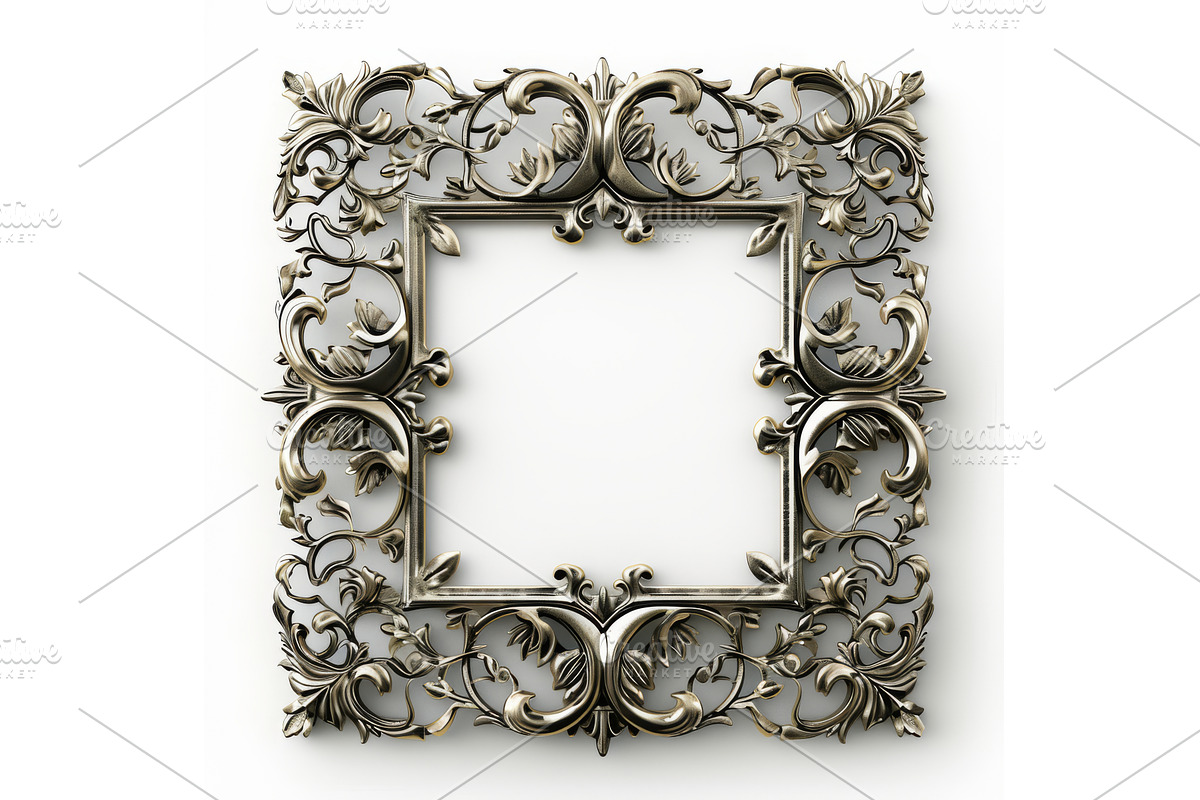 Openwork suare white colored frame, an Illustration by piter.goskov