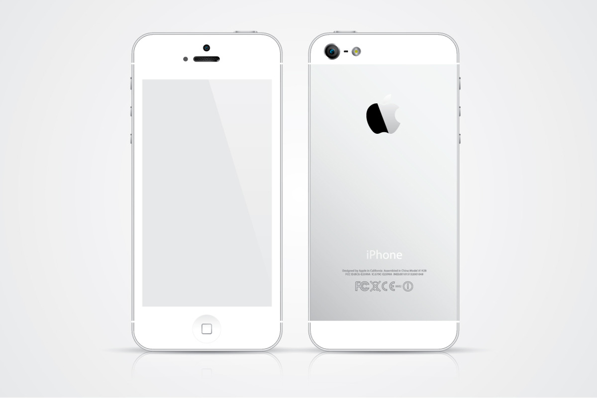 White iPhone 5 vector illustration