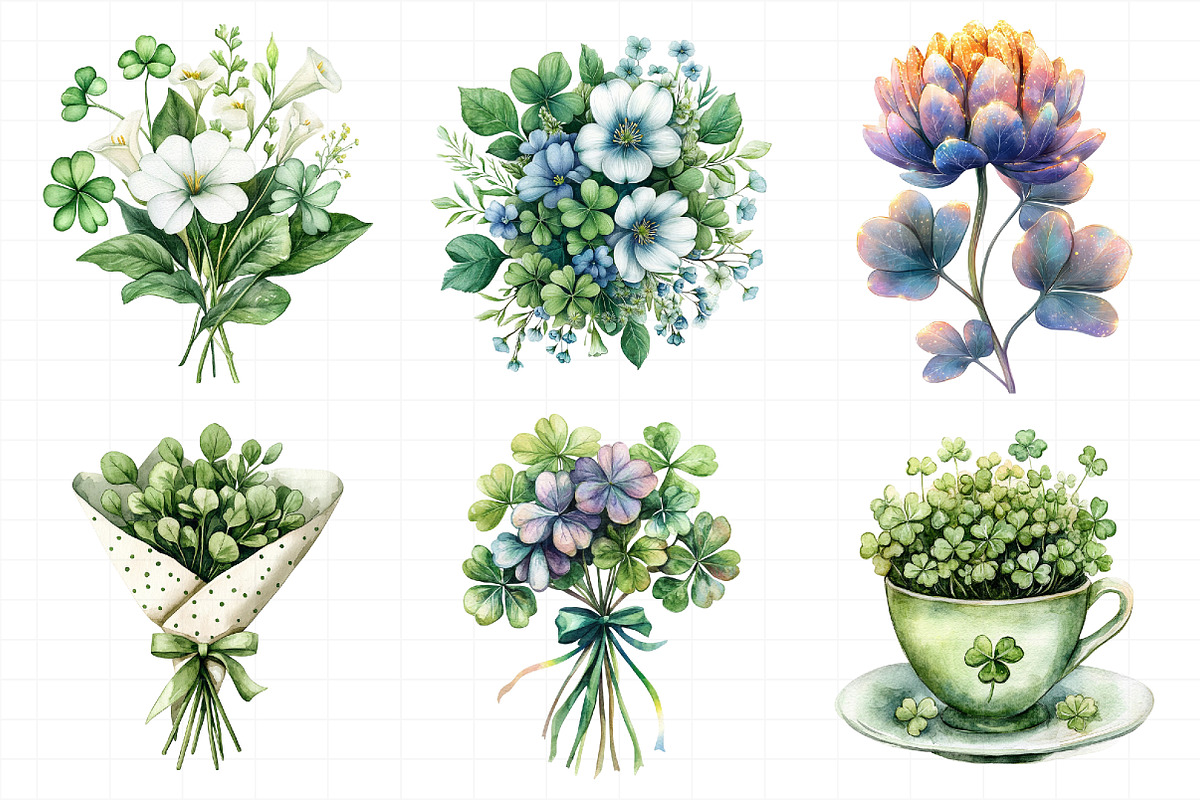 Saint Patrick’s Day Bouquet Clipart, an Illustration by Daily.Designs (Photo 8 of 8)