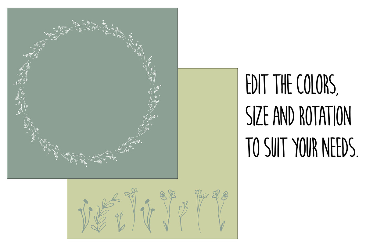 Dainty Doodled Botanicals preview 5