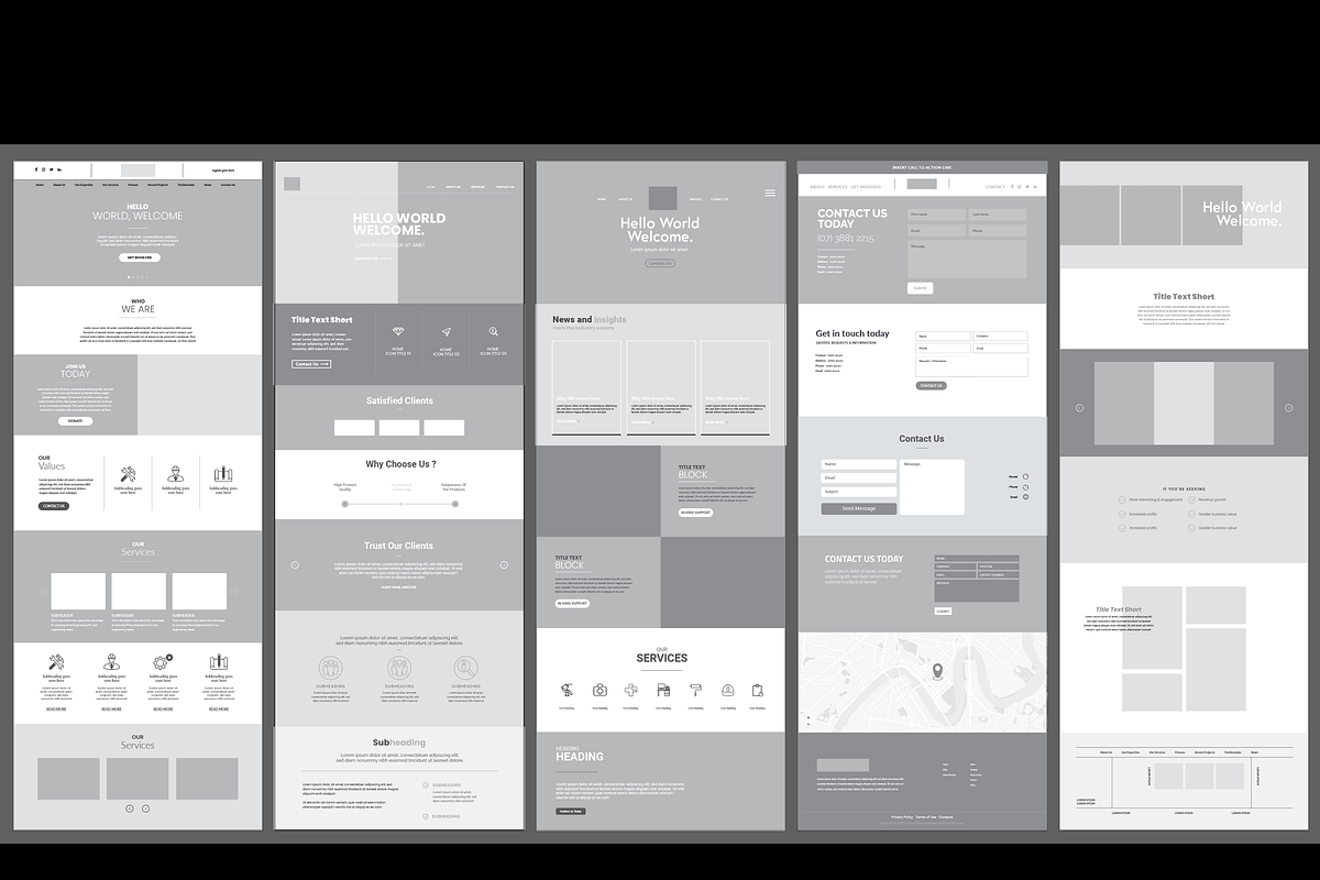 Website Wireframe Template, a Wireframe Template by Starline Creative (Photo 5 of 5)