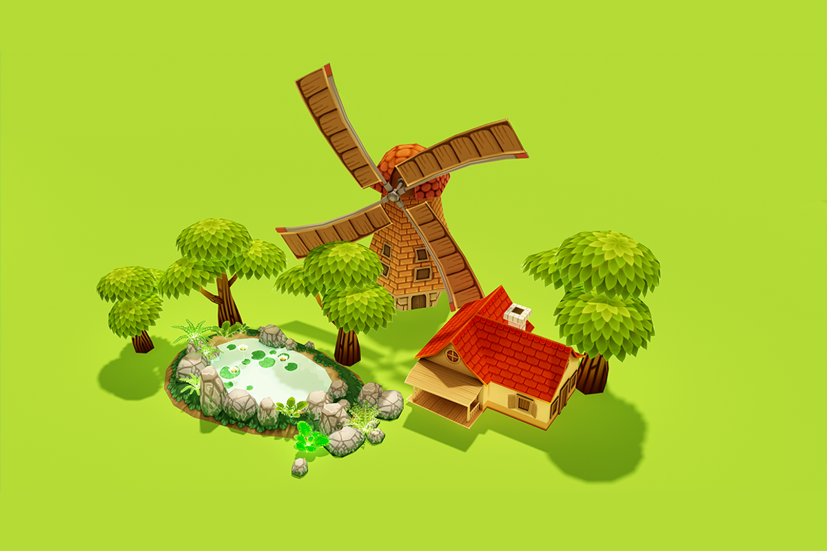 Cartoon Spring Farm, an Environmental 3D Model by Souchenki (Photo 6 of 23)
