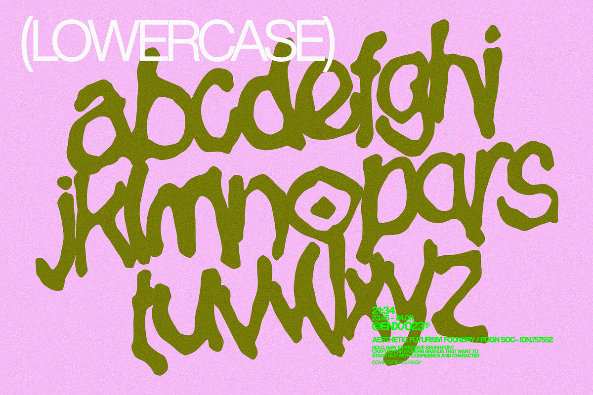 ROWNIE — Raw Gritty Modern Font, a Handwritten Font by Enxyclo Studio (Photo 9 of 14)