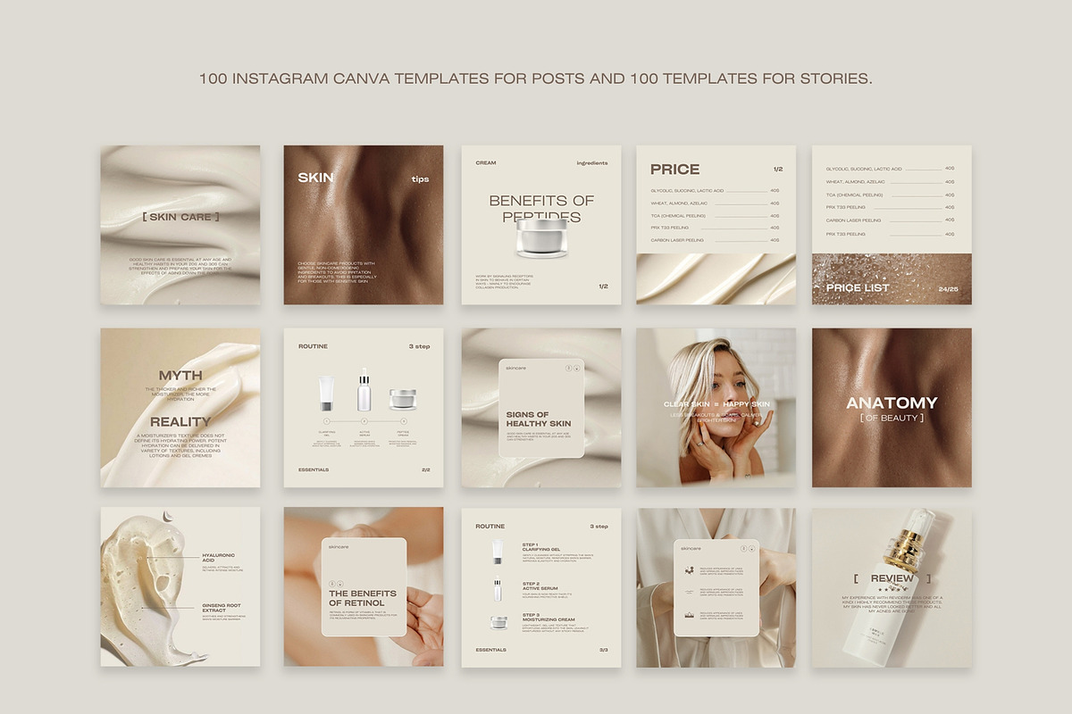 800 Beauty Instagram Content Kit, a Social Media Template by Instprofi | Studio Estimo (Photo 15 of 26)