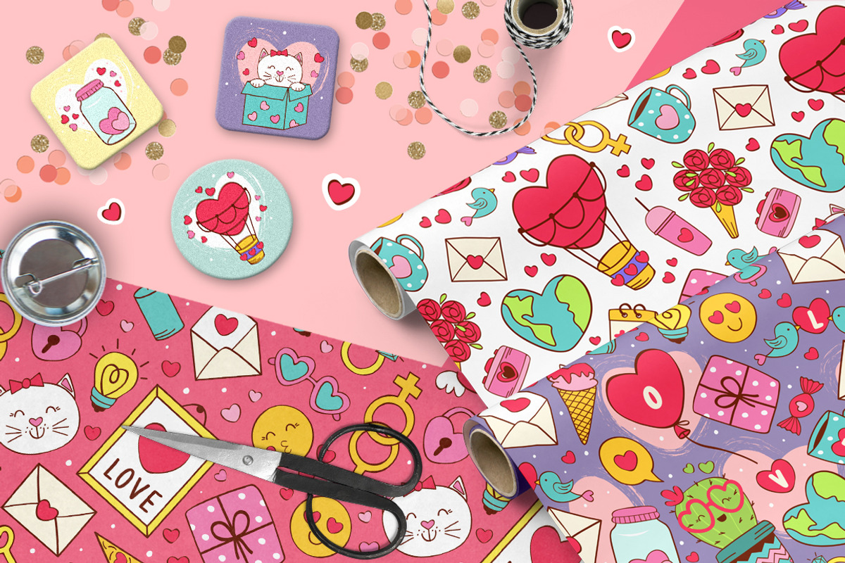 love stickers collection, a Decorative Illustration by NataKa