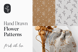 Hand Drawn Flower Patterns