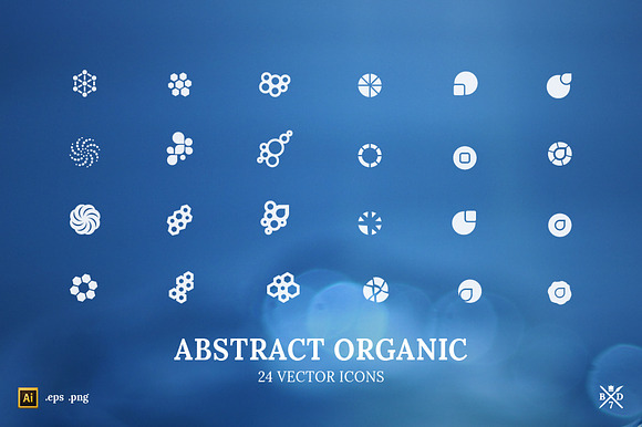 Abstract Organic 24 Vector Icons