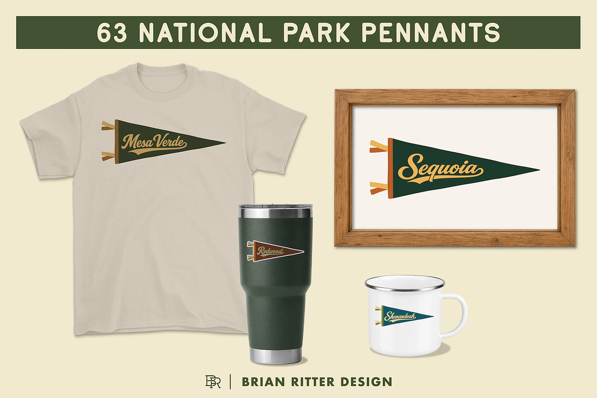 National Park Pennants, an Object Graphic by Brian Ritter Design (Photo 3 of 6)