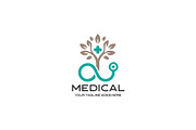 Medical Tree Stethoscope Logo, a Branding & Logo Template by YUDesignStore (Thumbnail 1 of 9)