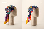 Habotai Silk Scarf Mannequin Mockup, a Hat Mockup by creatsy5 (Thumbnail 4 of 8)