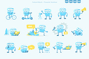 Cartoon Robots Vector Collection, a Technology Illustration by Ilia Design (Thumbnail 3 of 10)