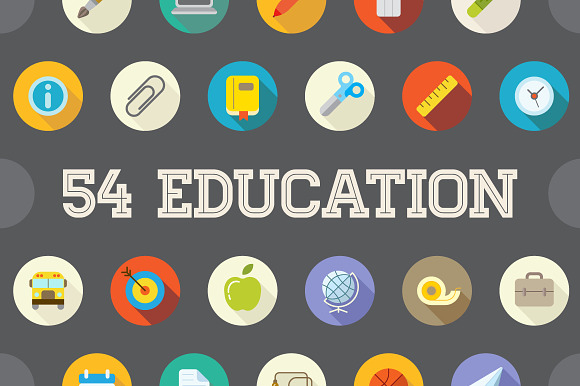 Awesome 54 Education Flat Vector