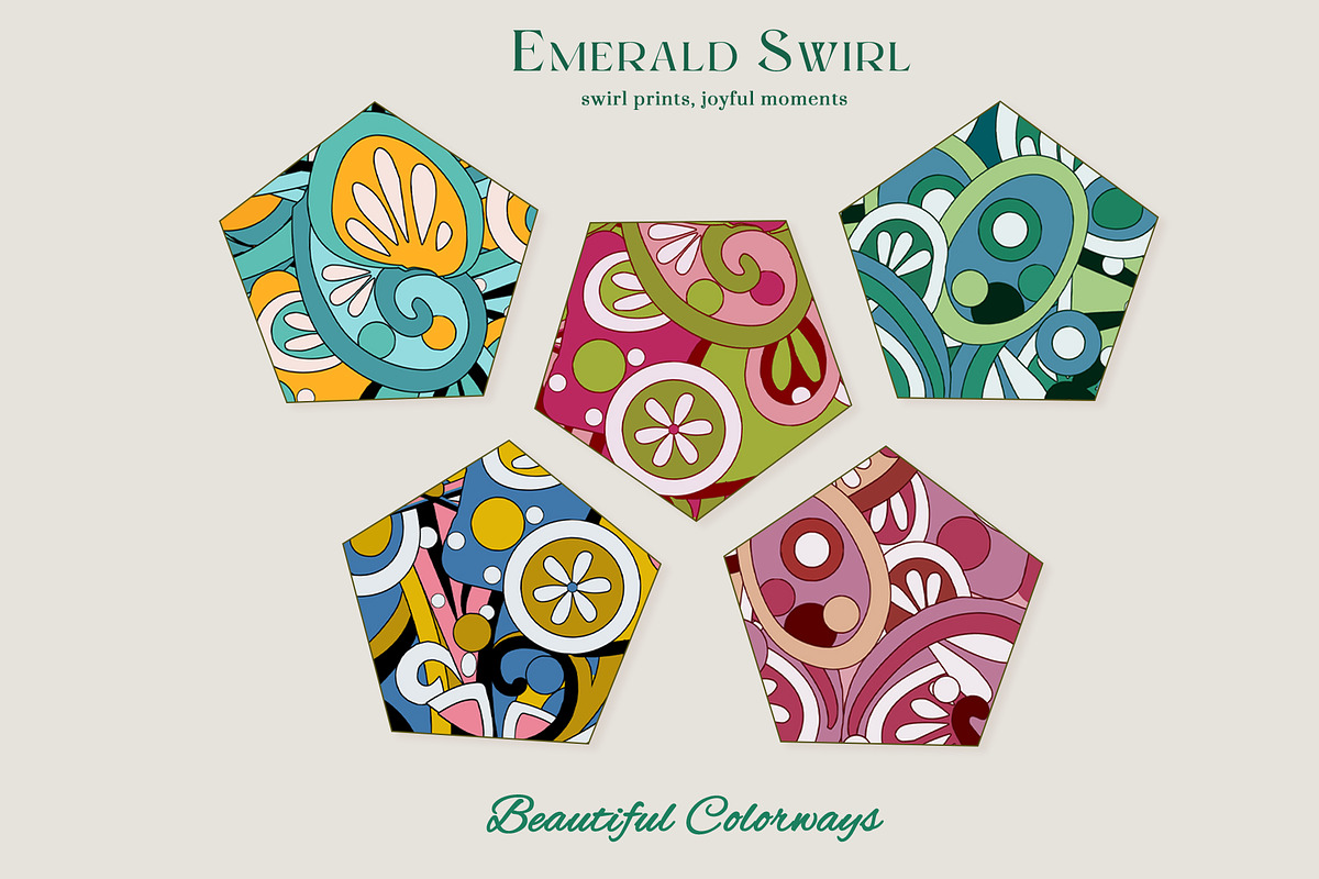 Emerald Swirl Prints & Patterns, a Pattern Graphic by GND ART STUDIO (Photo 2 of 8)