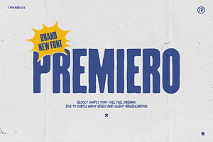 Premiero - Bold Condensed Font, a Sans Serif Font by Typeparties