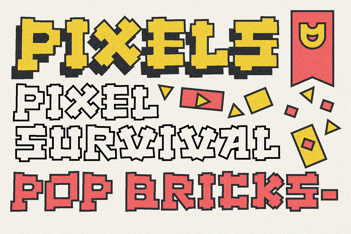 Pop Bricks Font, a Font by Erifqizefont (Photo 2 of 10)