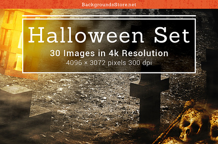 Halloween Backgrounds Set