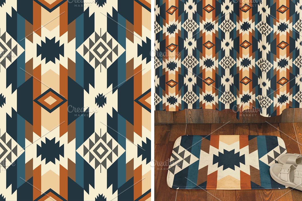 Colorful Beige Southwestern Pattern, a Pattern Graphic by PPEthnicDecorPattern (Photo 6 of 10)